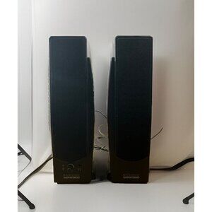 Altic Lancing Series100 Left & Right Amplified 120 Computer Speakers 9.5” Black